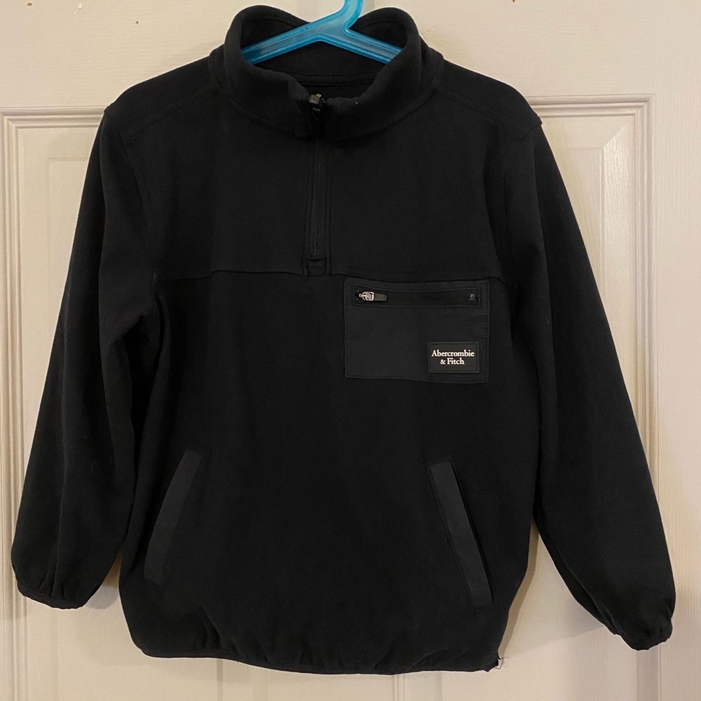 Abercrombie Kids Quarter-Zip Black Pullover 
Size 5/6